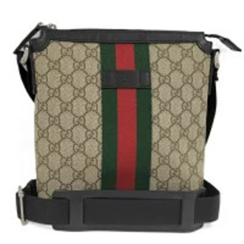 GUCCI Shoulder Bag Sherry Leather Beige Black